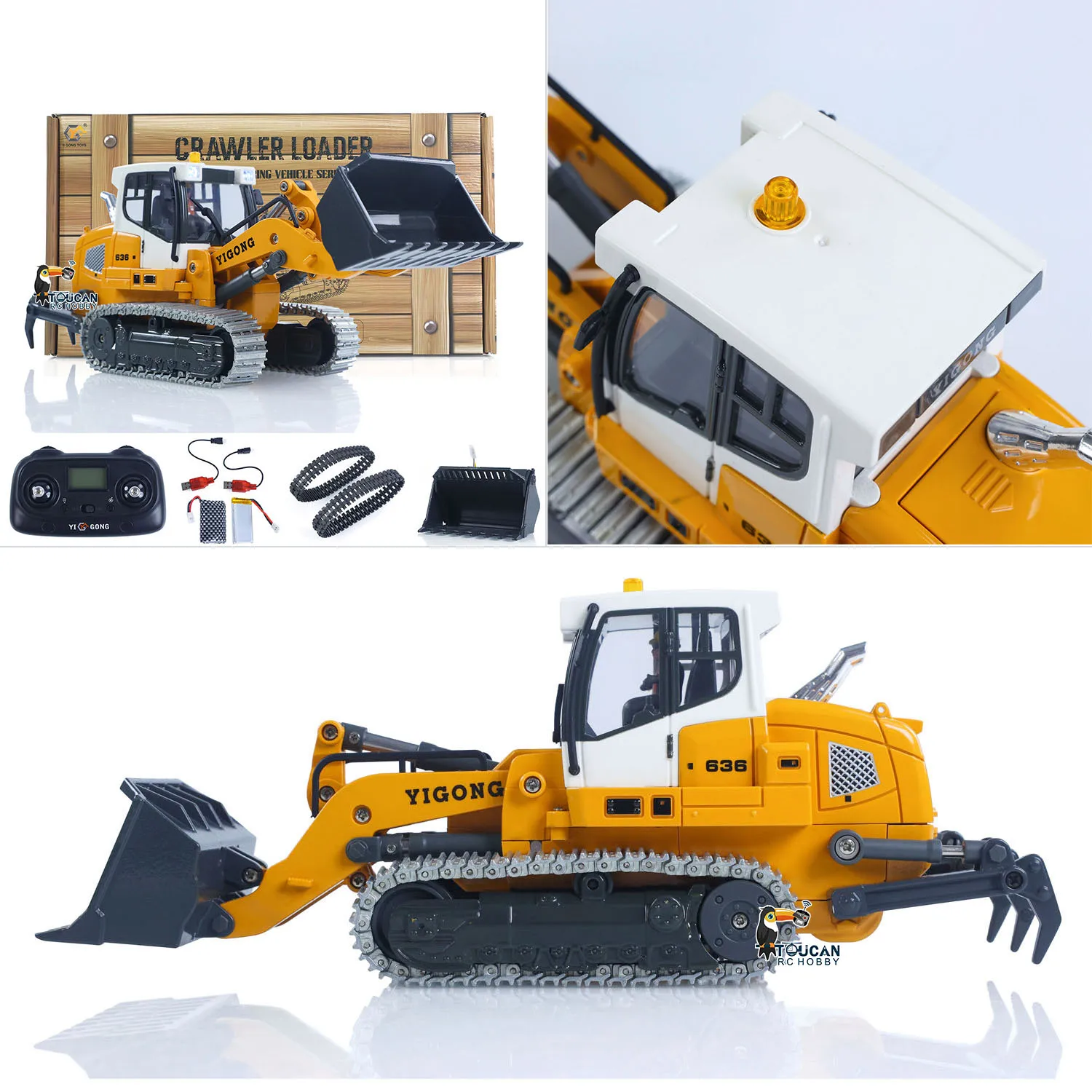 

В наличии 636 RC-нагрузчик 1/50 LR636 Электрический подъемный гусеничный строительный автомобиль Металлическое ковшовое направляющее Расширитель RTR Модель Свет Звук