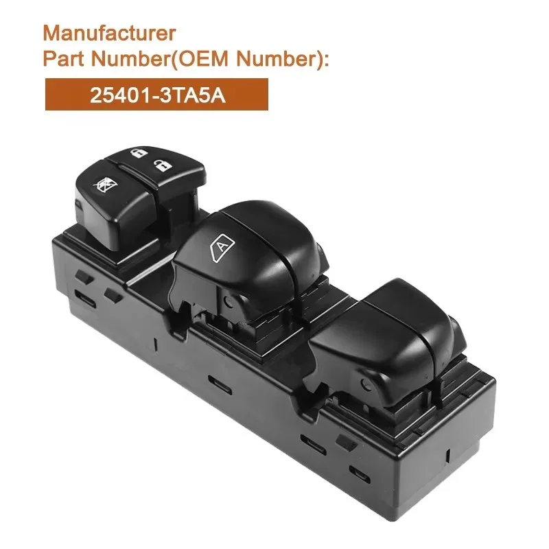Wholesale 25401-3TA5A Power Window Switch For Nissan Altima 2013-2018 254013TA5A Driver Side Master Window Button Console LHD