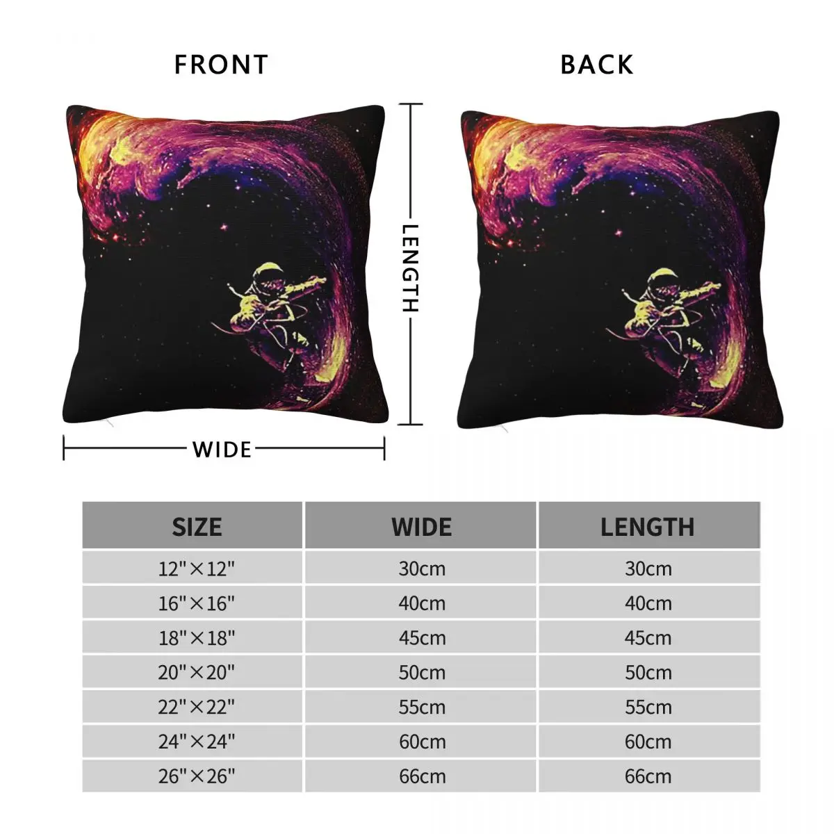 Space Surfing Pillowcase Polyester Cushion Comfort Throw Pillow Sofa Decorative Cushions Used for Home Bedroom Living Room