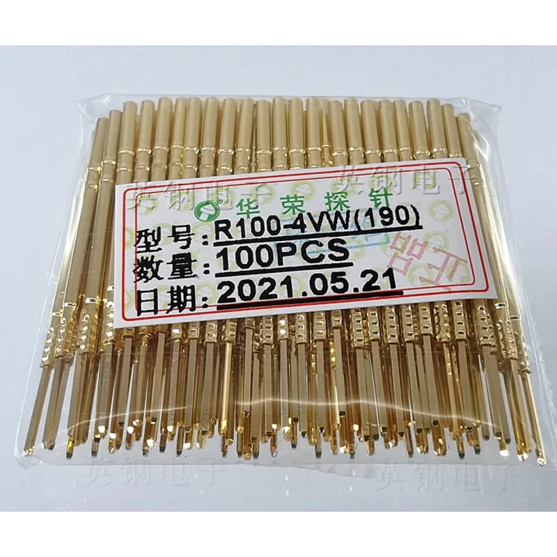 100Pcs R100-4VW Double Ring Probe Cover 100MIL Double Snap Ring Test Needle Seat 1.7MM Double Card