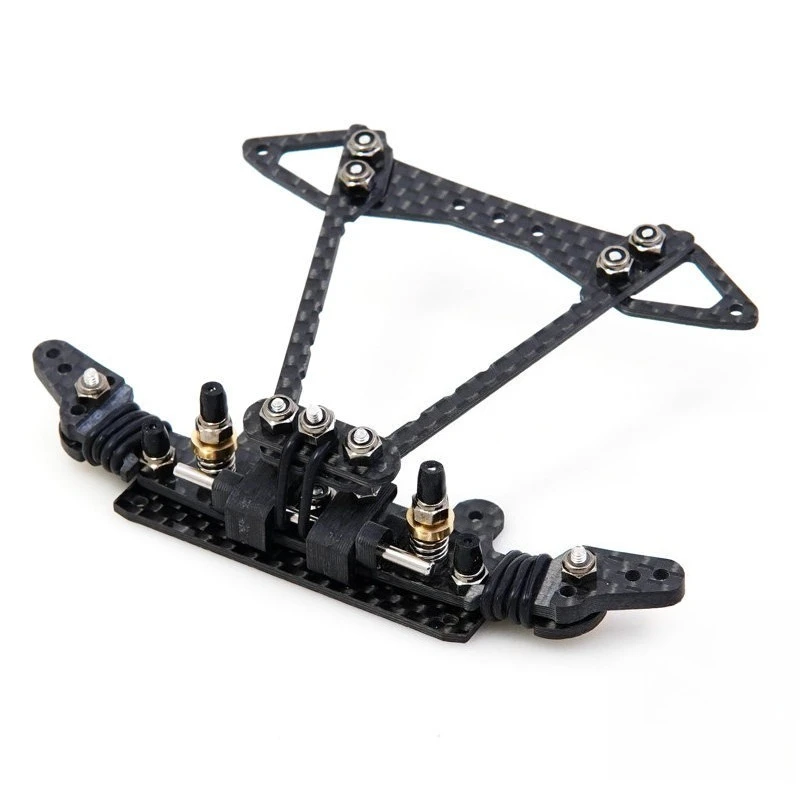 Homemade 4WD Carbon Fiber CNC Accessories Fish Head Fish Car Kit Chassis Inner Absorber Swing