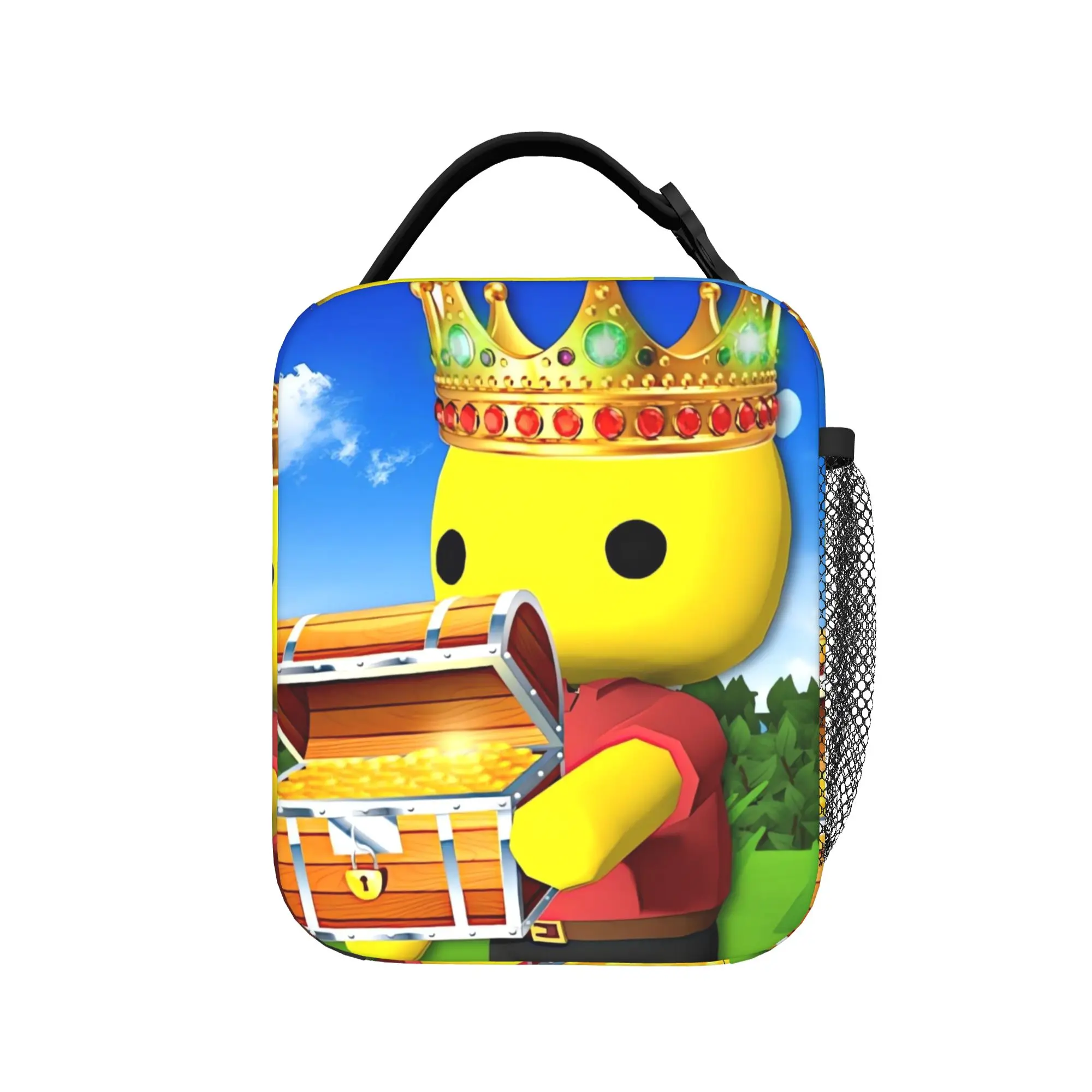 Wobblys Life Gaming Funny Lunch Bag For Men  Graphic Lunch Box Funny Office Cooler Bag Portable Oxford Thermal Tote Handbags
