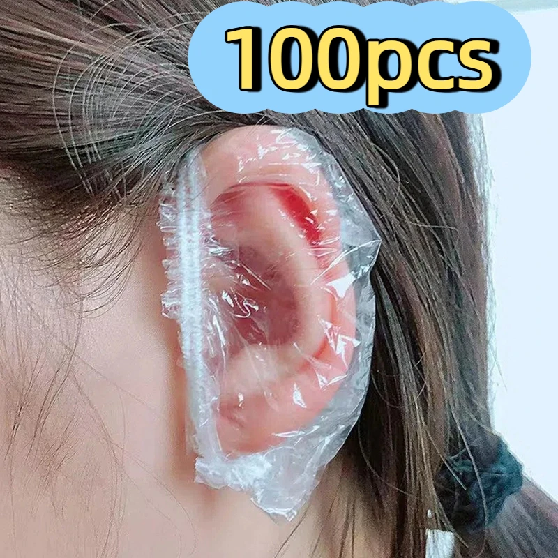 

100 шт., водостойкая защита для ушей для окрашивания волос, салонная ванна, душ, защитные наушники, парикмахерские аксессуары