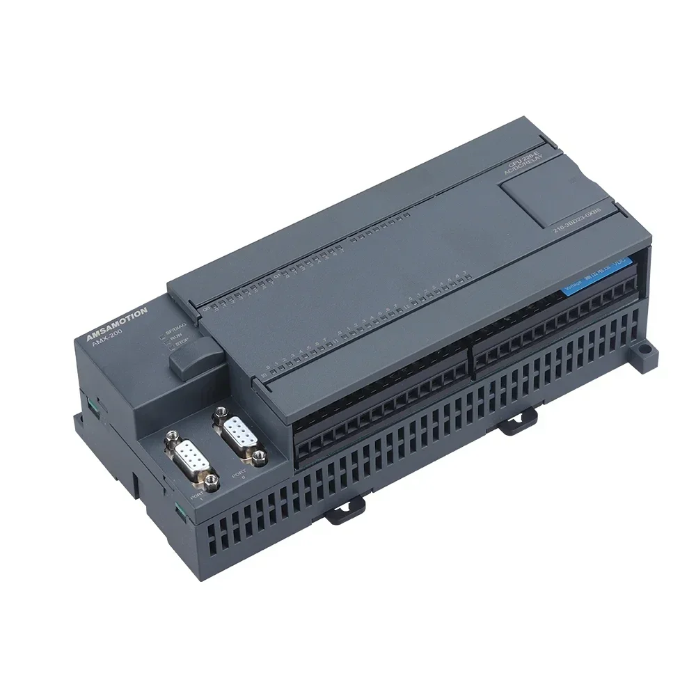 New Amsamotion Ethernet PLC CPU226 6ES7 24DI/16DO 216-3AD23/3BD23-0XB8 2AI 1AO Relay Transistor Support Win CC S7 Protocol