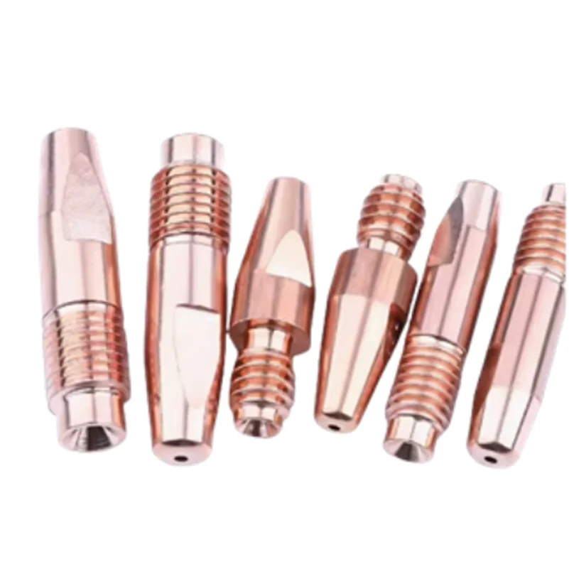 Cr-Zr-Cu Conductive/Wire Guide Nozzle M8 * 35/32 Robot Aluminum Wire Automatic Welding M10 * 40 Hole D 0.8 1.0 1.2 1.6