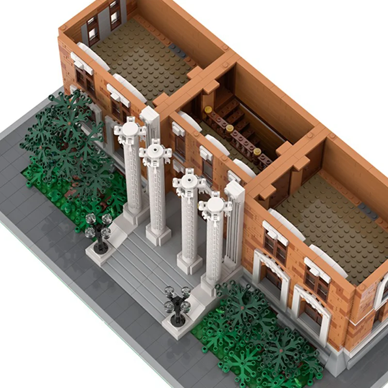 MOC-100578: Kloktorenmodel, 3104-delig, compatibel met modulaire bouwstijl