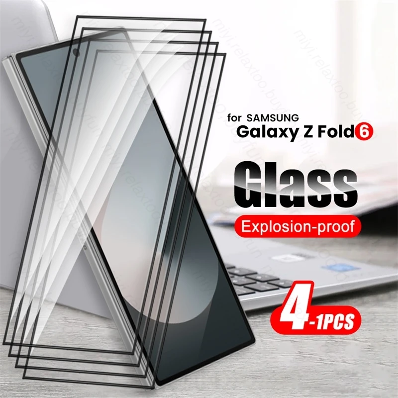 4-1Pcs Tempered Glass Outer Screen Protector For Samsung Galaxy Z Fold6 5G Case Protective Glass Sansung Samsan Fold 6 Z6 ZFold6