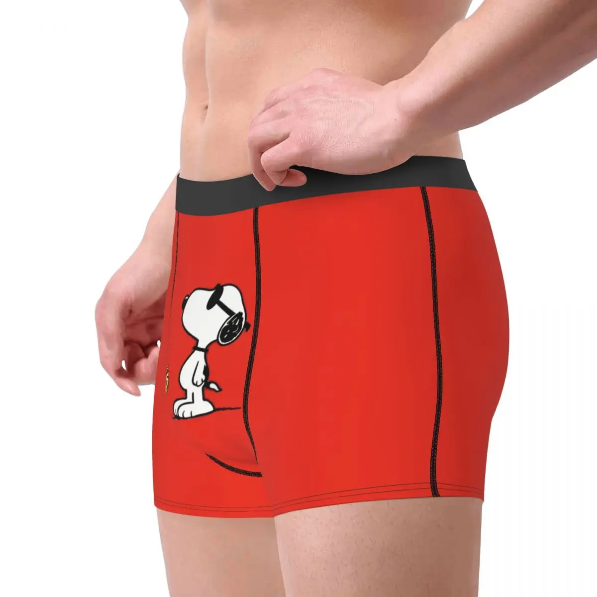 Personalizzato S-Snoopys Moda Stampata Biancheria Intima Da Uomo Traspirante Arachidi Boxer Slip Pantaloncini Mutandine Mutande Morbide Per Homme
