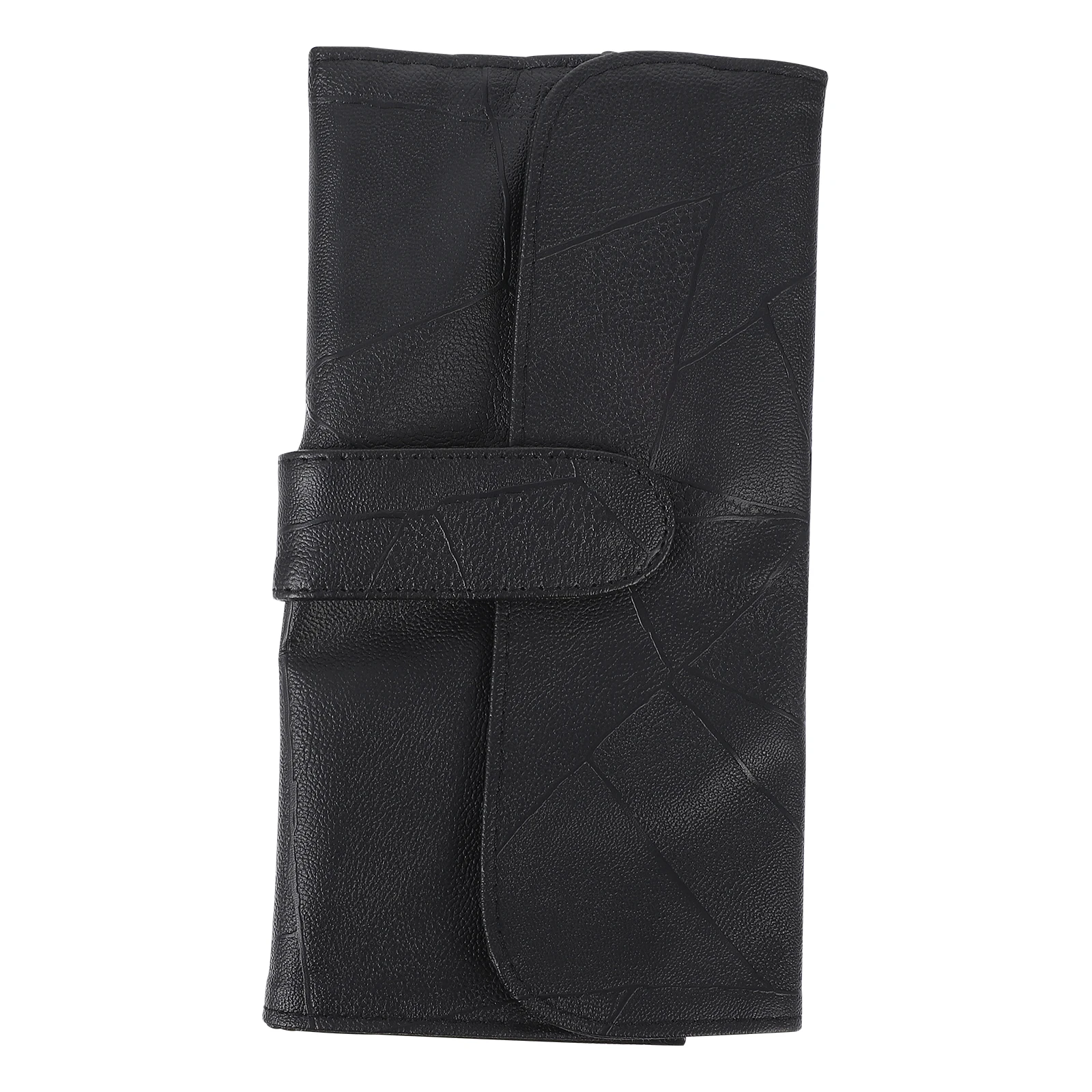 

Travel Makeup Bag 12 Pockets PU Beauty Tool Kit Cosmetics Pouch Black Brush Organizer Portable Storage Case