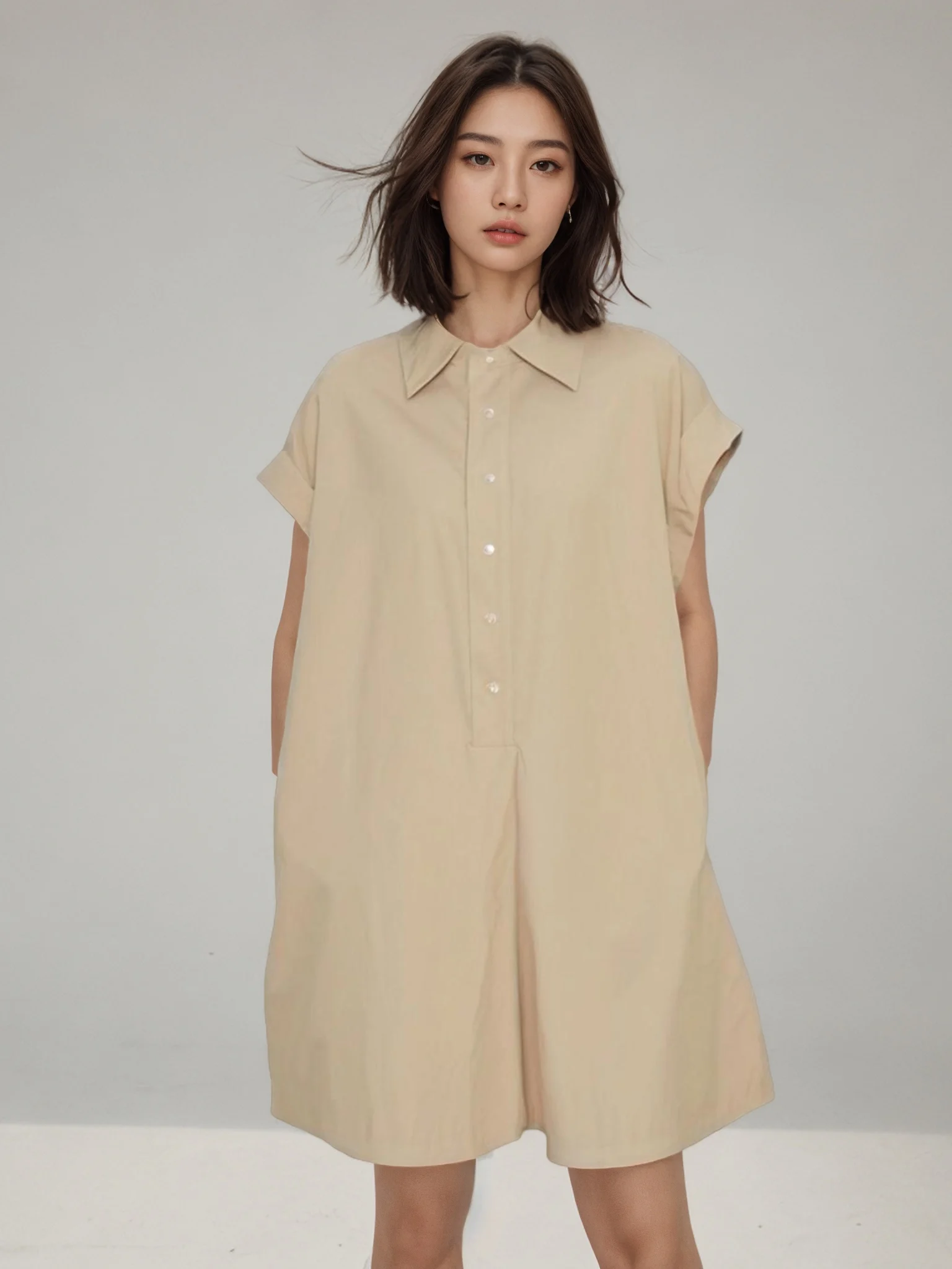 

Ретро-комбинезон свободного кроя в стиле рабочей одежды с широкими штанинами, женский, летний, с высокой талией, из смесового хлопка и лиоцелла