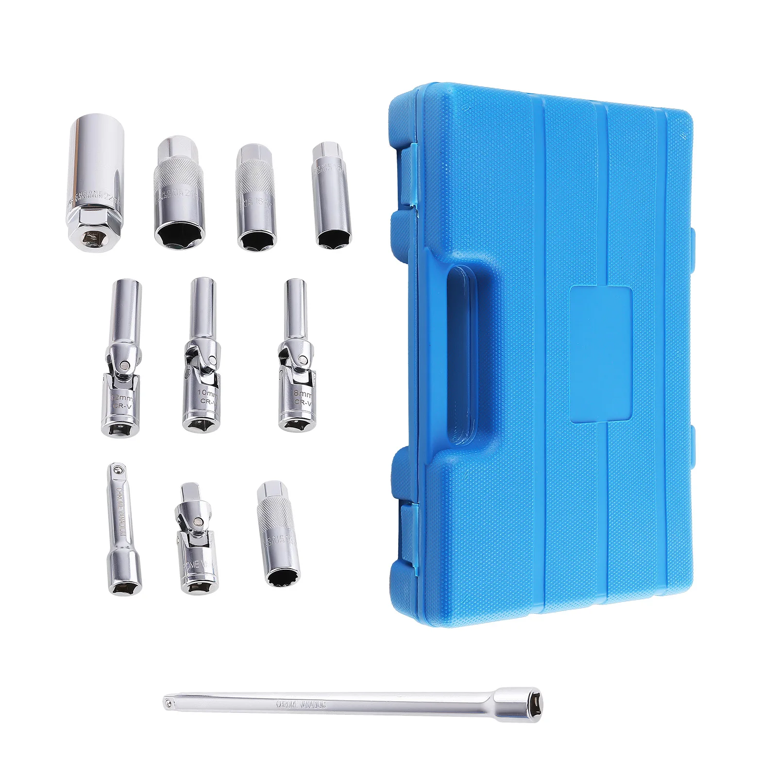 

3/8" Spark Plug Socket Set 14-21mm Glow Plug 8-12mm O2 Sensor Kit 11pcs