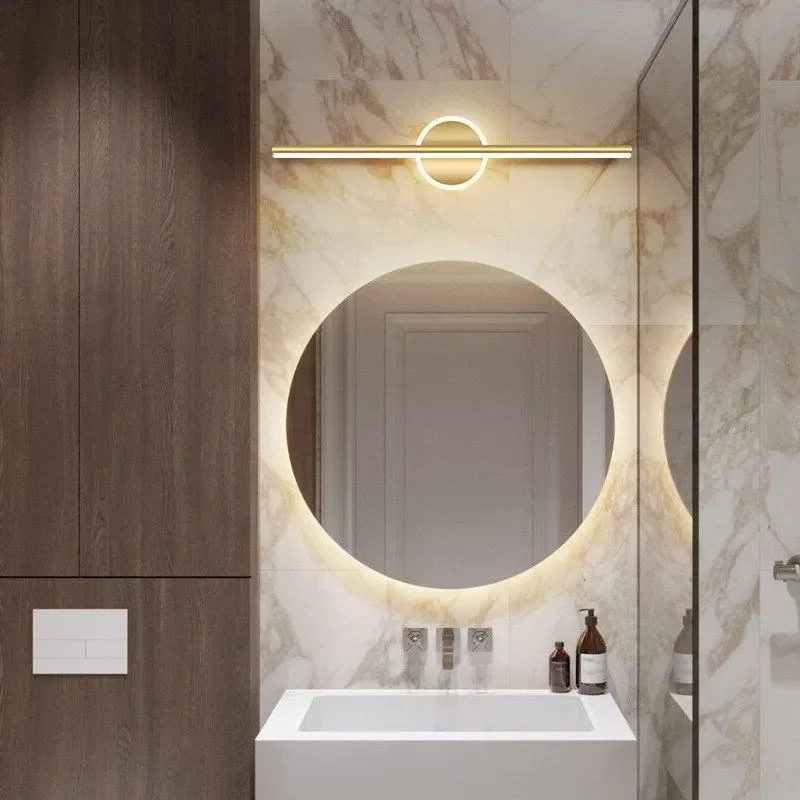 Modern LED Wall Lamp Luxury Golden Line Aluminum Sconces Used For Bathrooms Bedroom Living Rooms Study Lighting Luminaire Lustre