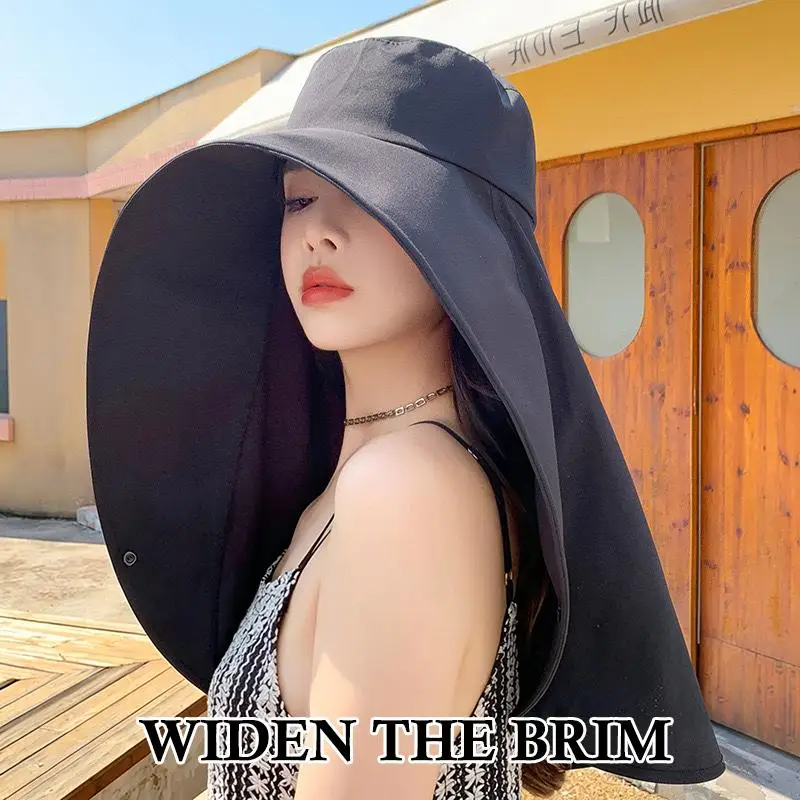 Waterproof Full Face UV Sun Hat Large Brim UPF 50+ with Removable Neck Shawl for Outdoor Fishing Hiking Camping Cycling