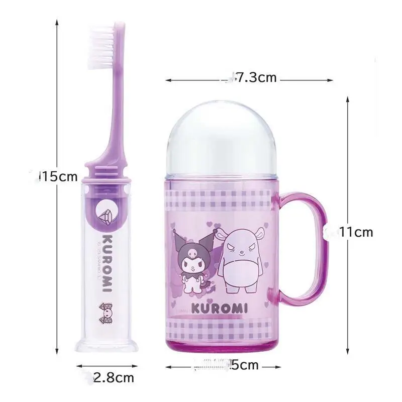 حار سانريو كأس فرشاة الأسنان Sus316 بلدي ميلودي Kawaii أنيمي موضة لطيف الطفل السفر عدة مريحة كوب أدوات الزينة الصغيرة نمط جديد