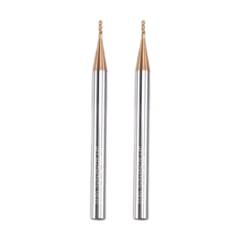 

TFTP-2PCS 1R0.2*3*D4*50 Cooling Bit CNC High Hard Coating Carbide Bit High Efficiency Wear-Resistant Cooling Drill