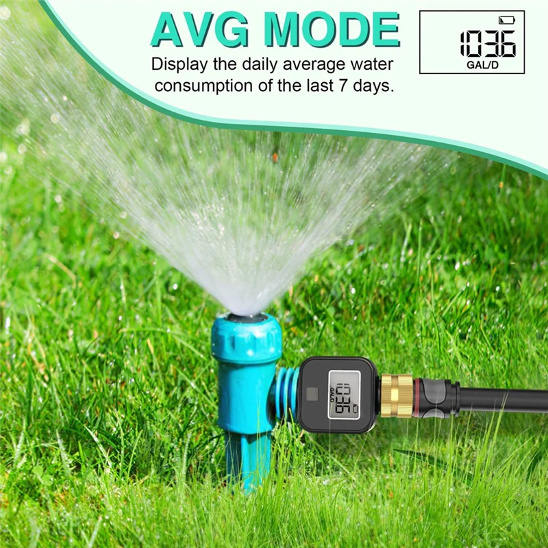 BAAR-Digital Water Flow Meter Water Flow Meter With Brass Metal Thread Lawn Sprinkler