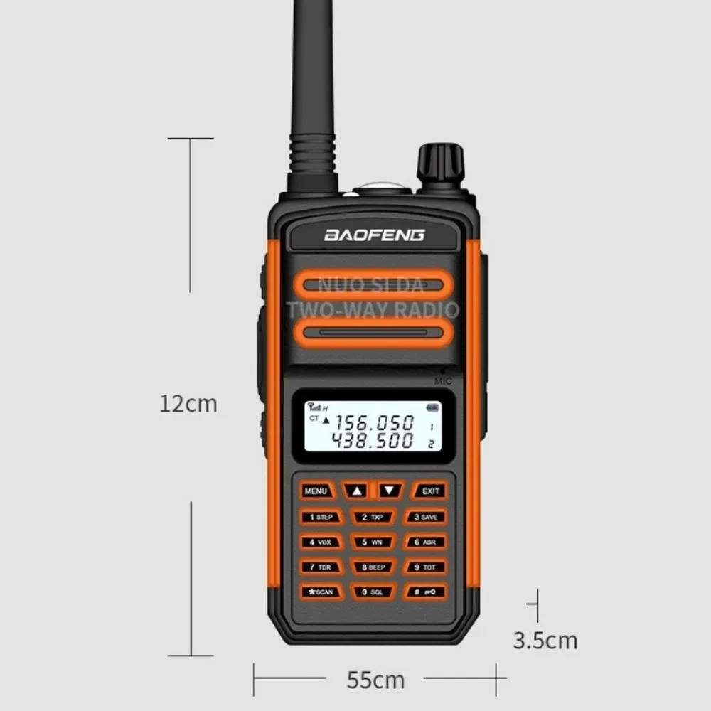 BaoFeng-walkie-talkie portátil de largo alcance, Radio bidireccional de largo alcance, 50 KM, VHF, UHF, resistente al agua ip67, S5 Plus