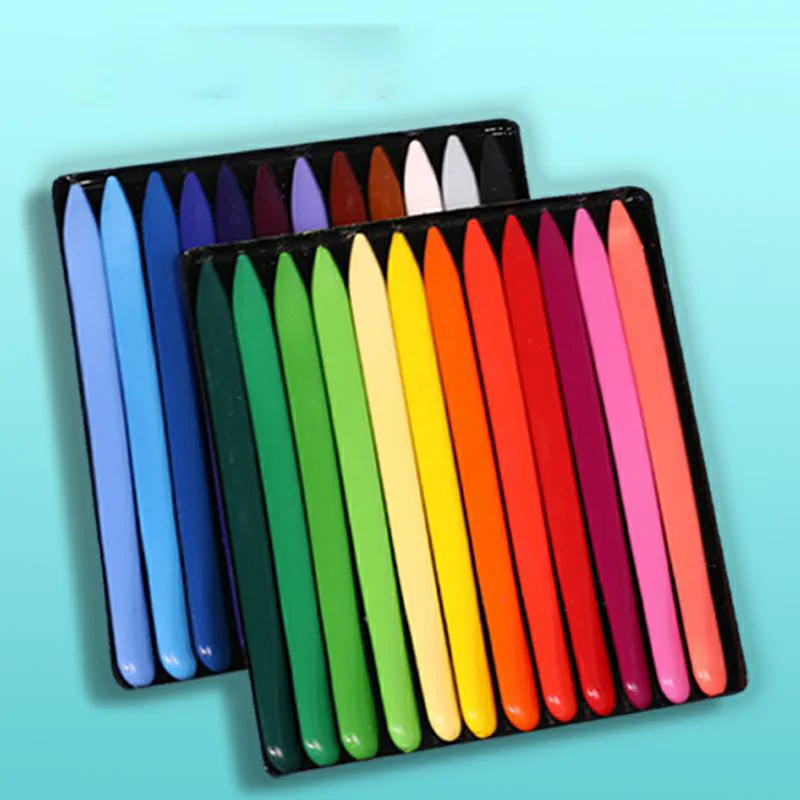 Crayons triangulaires pour enfants, pinceaux de peinture sûrs et non coupés, anciers à huile lavable pour écoliers, 12 couleurs, 24 couleurs, 36 couleurs