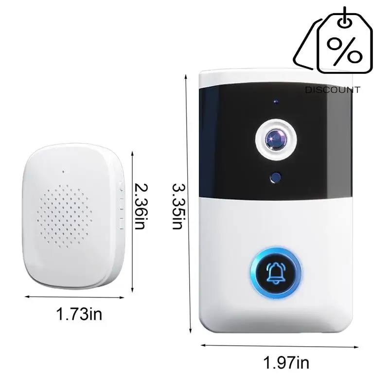 ABMF-インターホン機能付きワイヤレスドアベルナイトビジョン付きワイヤレススマートドアベル