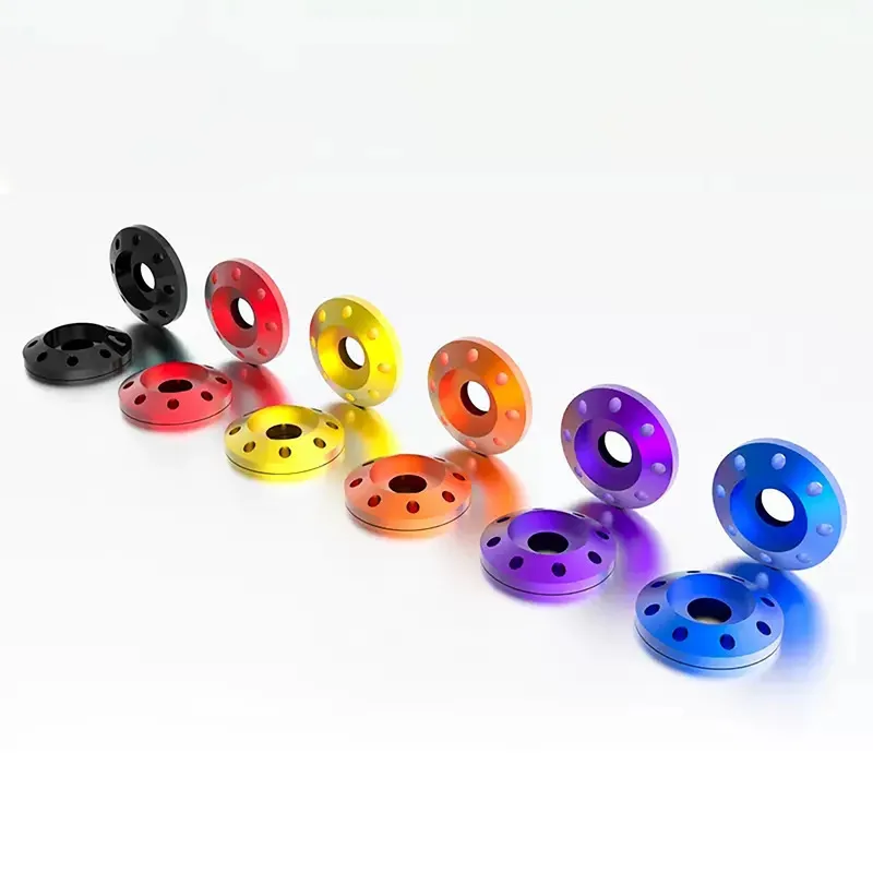 Guarnizione disco a otto fori con rondella decorativa in alluminio colorato per modifica e styling personalizzati per biciclette da moto M6 M8