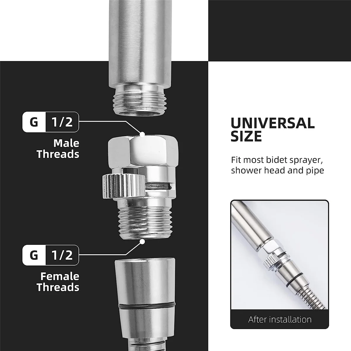 Насадка для душа с запорным клапаном, клапан регулировки потока душа G1/2, регулятор давления потока для ручного душа, биде, распылитель