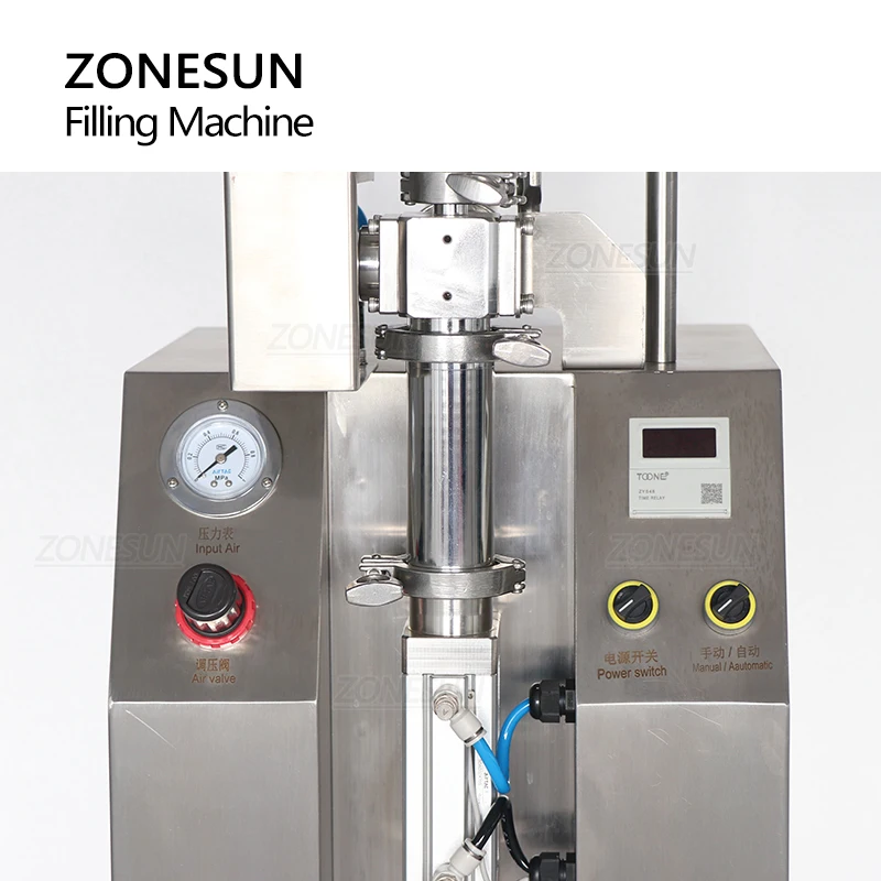 ZONESUN – Machine de remplissage de pâte liquide, pompe à piston en céramique, seringue pneumatique semi-automatique de petite capacité, ZS-YTCP12V