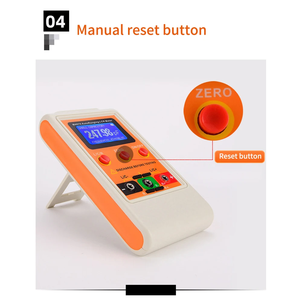 M4070 LCR Bridge Tester Capacitance Inductance Meter Automatic Range Design 0pF-100mF 100H 10MΩ 900KHz Capacitance Ohm Meter