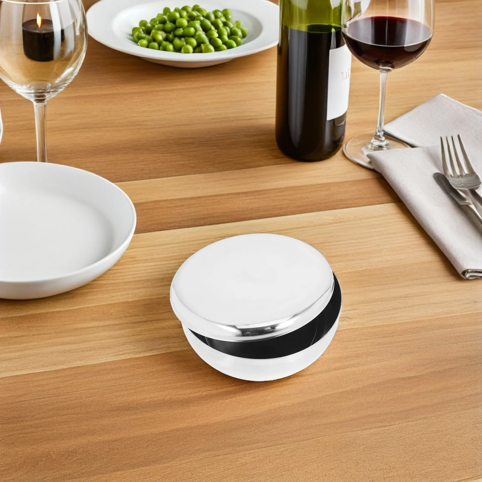 

Lidded Korean Style Rice Bowl 12cm Stainless Steel Polished Serving Soup Picnic Outdoor Dining Kitchenware Rice Bowls