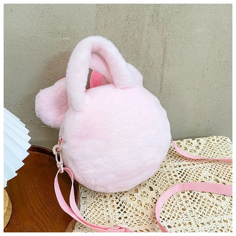 Cartoon Cute Mickey Minnie Mouse Plush Toy Shoulder Bag Messenger Bag Kawaii Soft Stuffed Plush Handbag Cute Girl Gift