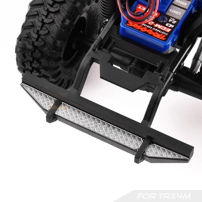 Symulowany tylny drążek ze stali nierdzewnej Antypoślizgowa blacha dekoracyjna Akcesoria do samochodów gąsienicowych 1/18 RC Traxxas TRX4M Defender Parts