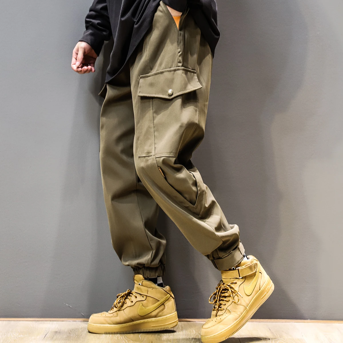 

Мужские повседневные рабочие брюки American Sle свободного кроя, весна-осень, новые, функциональные, ветрозащитные, с утяжкой на щиколотке, длинные