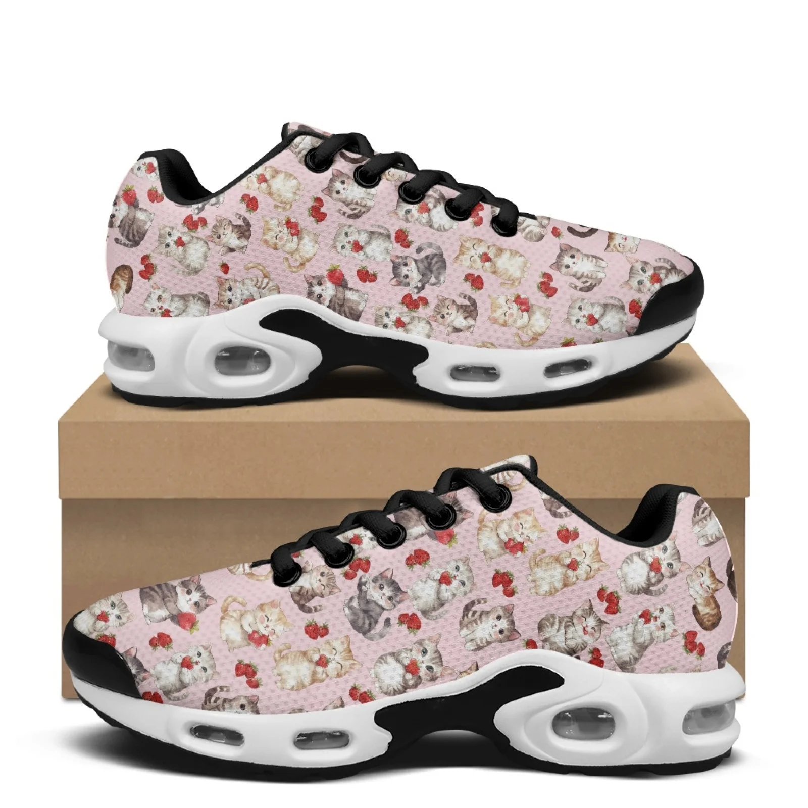 PENSTROLL Cat Tennis Sneakers Mesh Fashion Sneakers Breathable Walking Shoes for Casual Wear