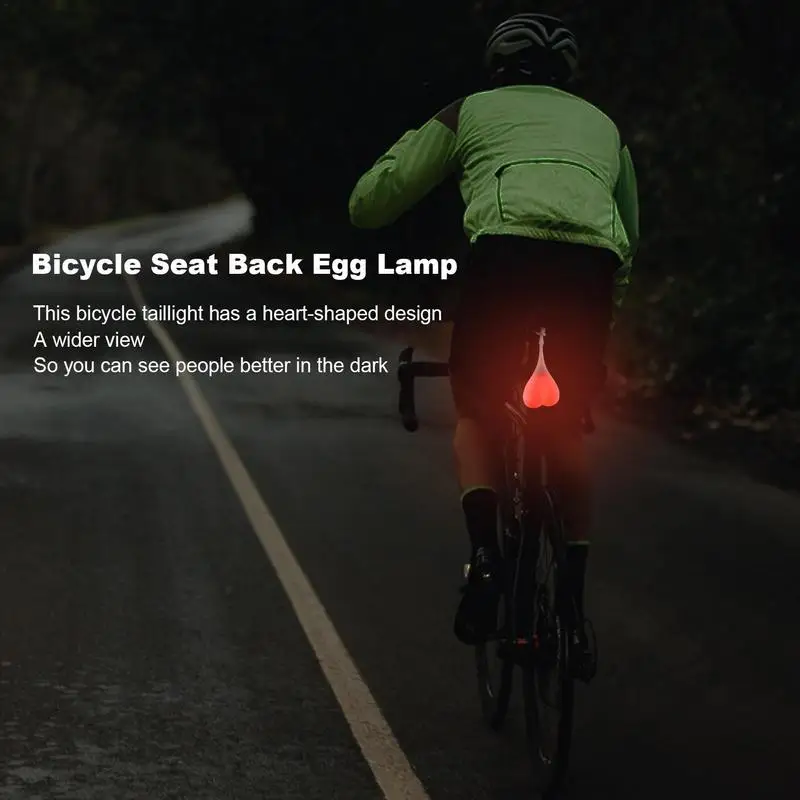 Luz trasera de silicona para bicicleta, faro LED de advertencia para asiento trasero de bicicleta, resistente al agua, Color Rojo