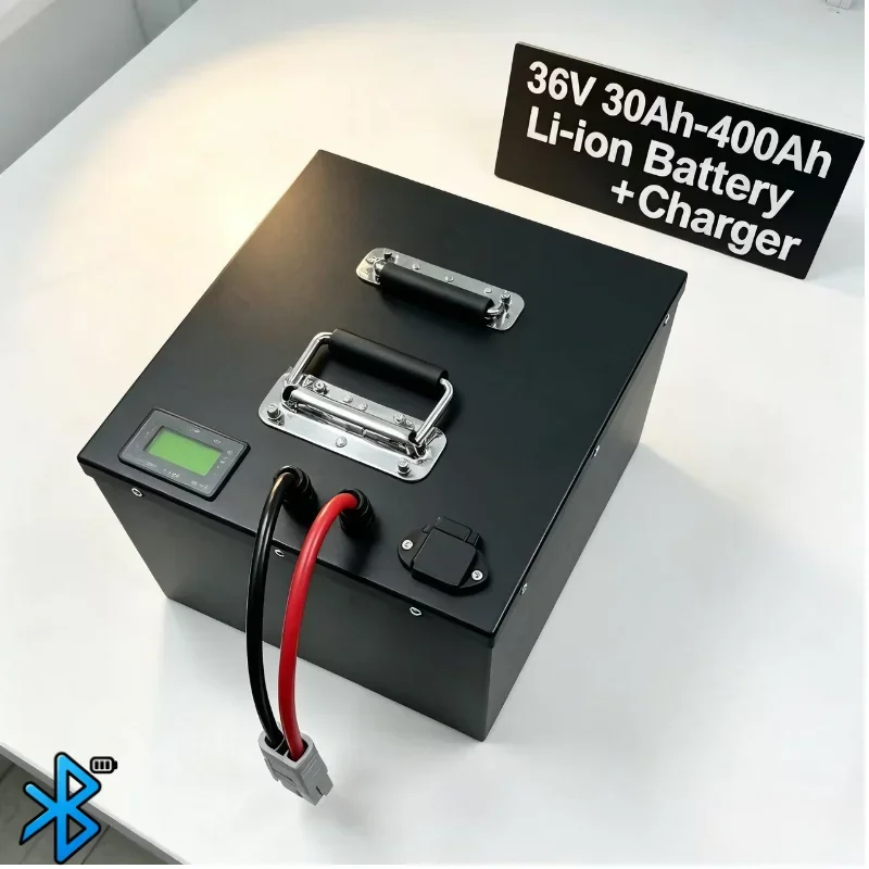 36V Rechargeable Lithium Energy Storage Module 30Ah‑350Ah, Integrated Protective BMS Fast Charging Deep Cycle Pack for Golf Cart