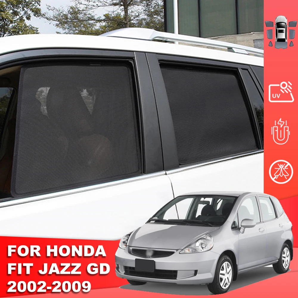 

For Honda Jazz FIT GD 2001-2007 Magnetic Car Sunshade Shield Front Windshield Curtain Rear Side Baby Window Sun Shade Visor