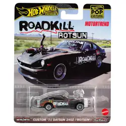 Original Hot Wheels Premium Car Pop Culture Custom 71 Datsun 240Z Rotsun Boys Toys 1/64 Diecast Roadkill Motorend Birthday Gift