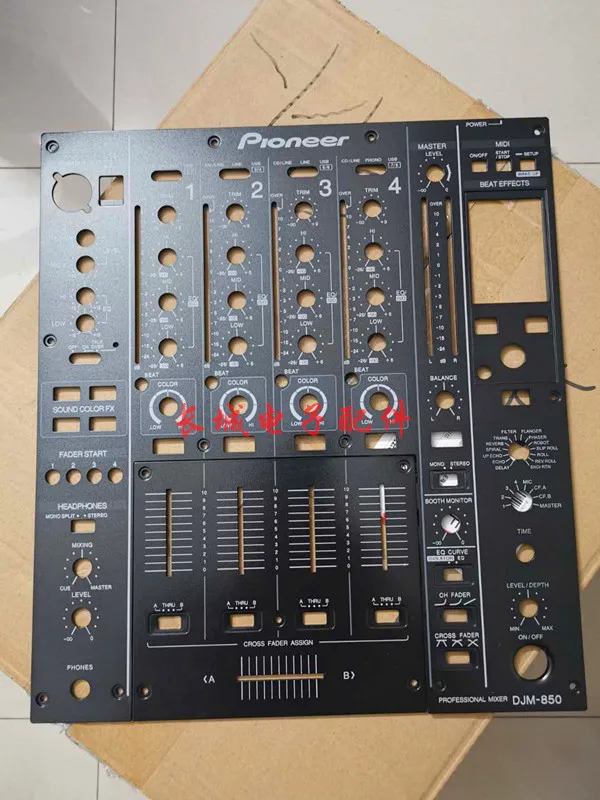 Pioneer DJM850 Mixer Iron Plate Complete Set of Faders Cross-cut Panel in One Piece