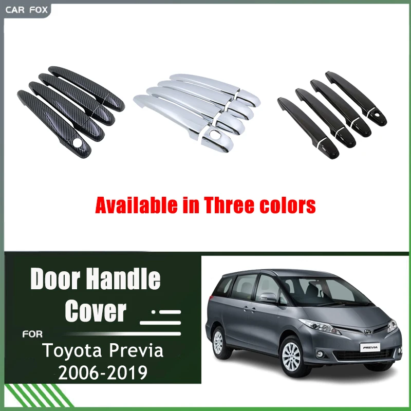 

Chrome Exterior Door Handle Cover For Toyota Previa Tarago Estima Aeras XR50 2006-2019 Car Accessories Stickers Trim Set Chrome