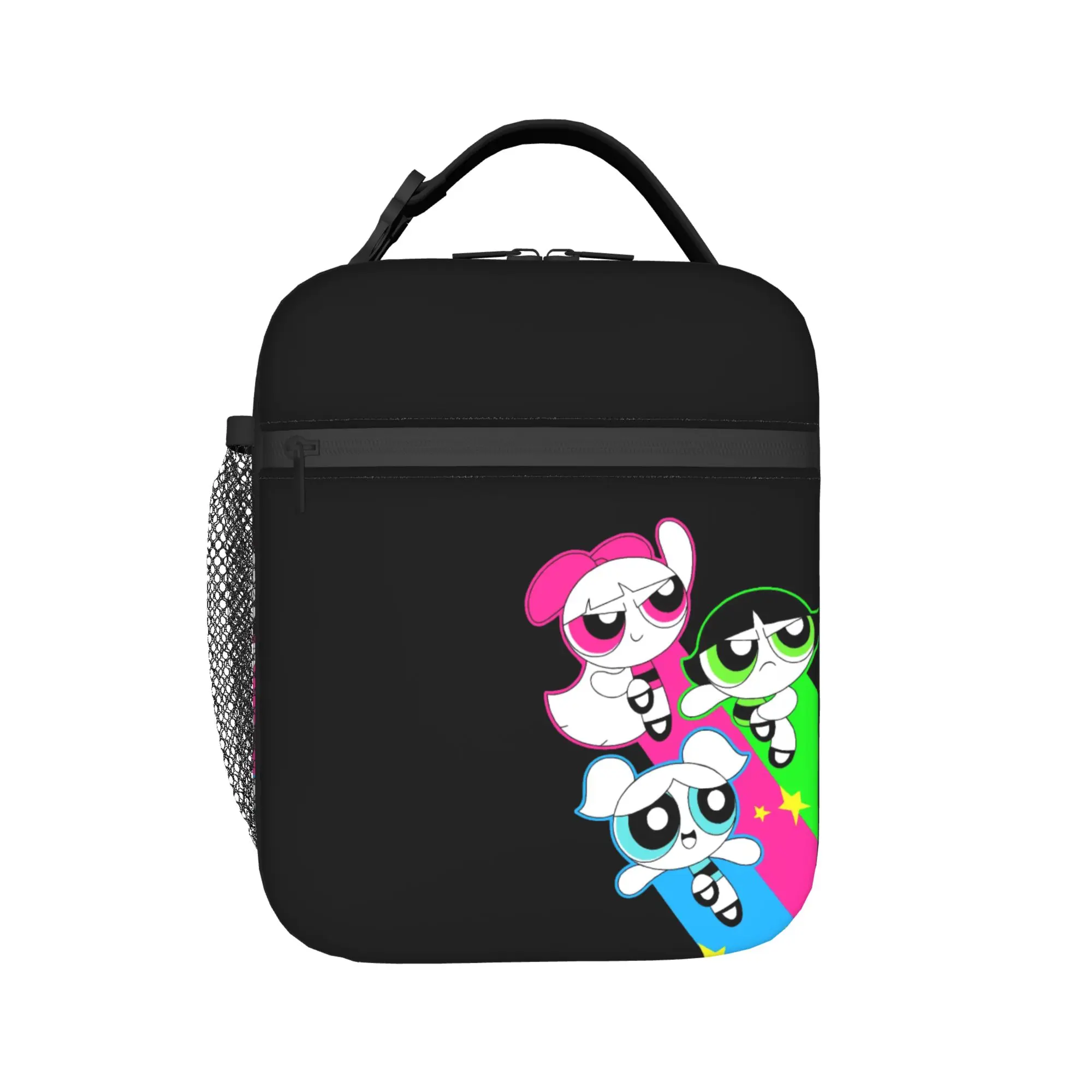

Custom Buttercup Blossom Bunny Insulated Lunch Tote Bag Anime Portable Cooler Thermal Food Lunch Box Work School Travel