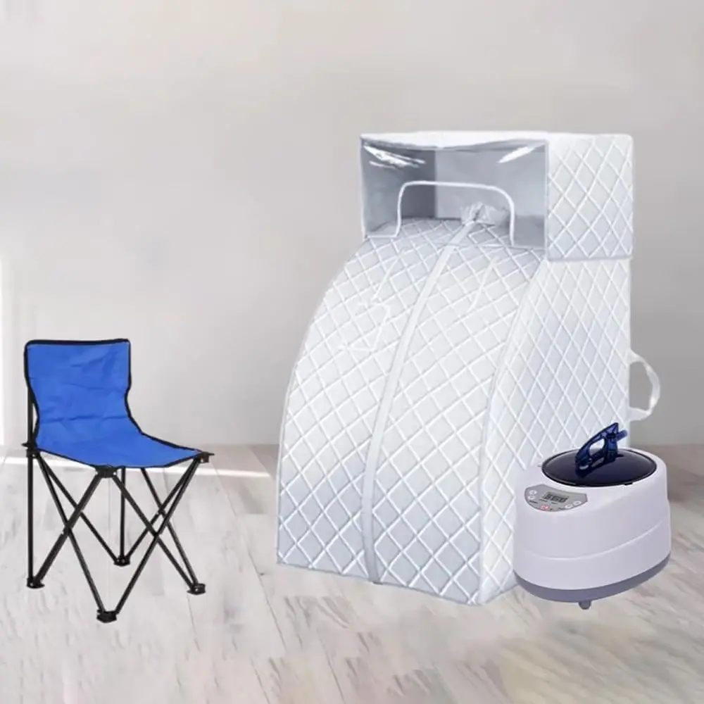 

Портативная складная паровая спа-сауна с двигателем 2 л, белая, идеально подходит для домашней релаксации