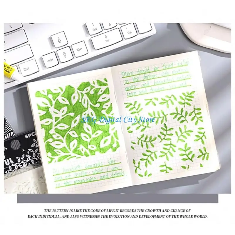 

U75B 6 Pcs Layering Stencils Art and Craft Decorative Template For Kids Crafting Educational Activities And Home Decoration