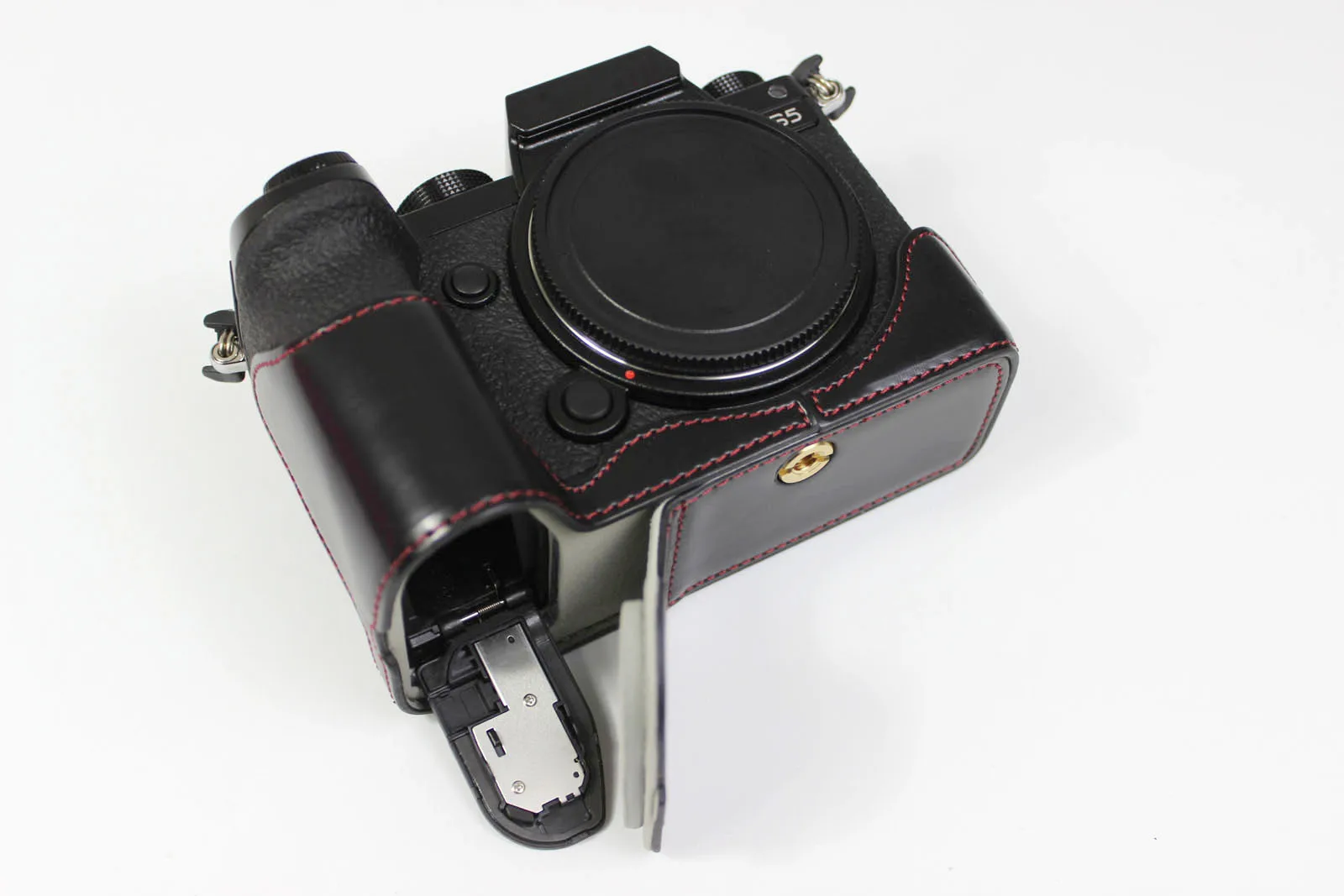 Leather Half Camera Case Grip for Panasonic LUMIX S5