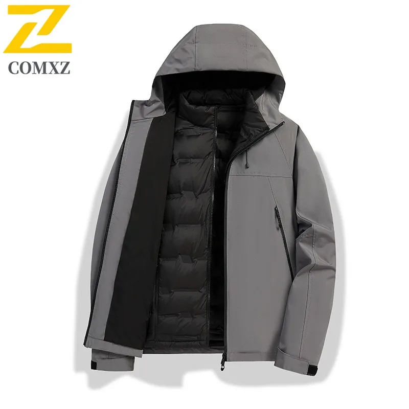 COMXZ Men Padded Jacket 2025 Warm Functional Waterproof Mountaineering Padding Coat Snowy Windproof High-Quality Winter Jackets