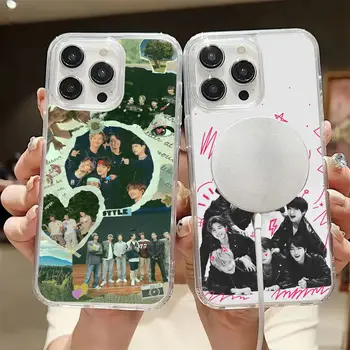1個KPOP BTS手機殼,磁吸式設計,適用於iPhone 16/14/13/11/12/15 Pro Max/X/XR/XS Plus/SE,柔軟透明TPU材質 8 最佳銷售 BTS iPhone手機殼 - №5