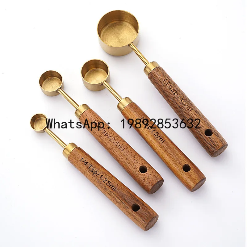 

PYJ stainless steel measuring cup 8-piece handle measuring spoon set household kitchen baking tools- 2 pcs