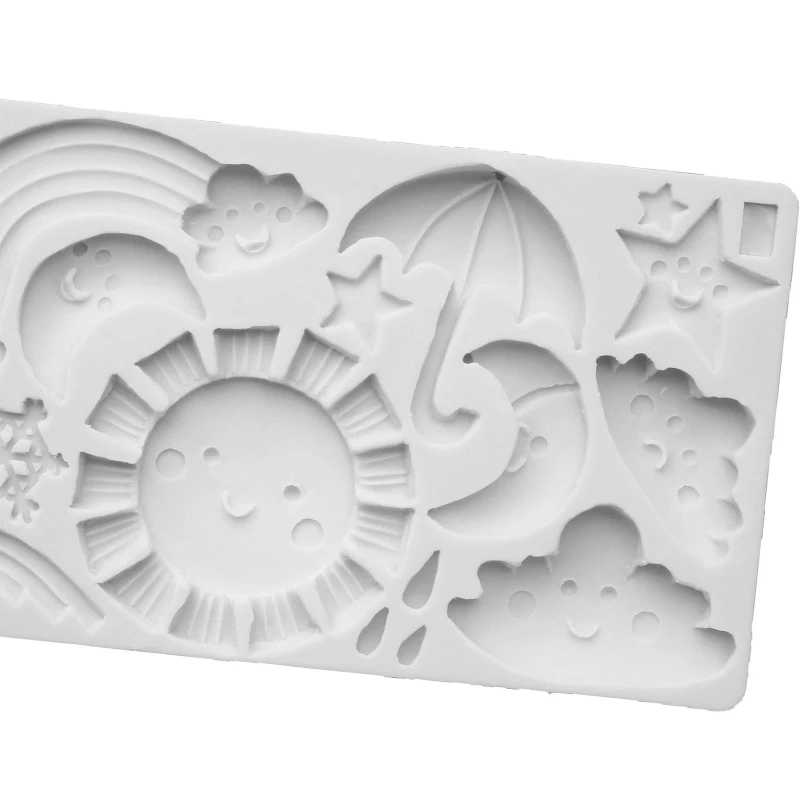 for Creative Rainbow for Sun Cloud Fondant Cake Silicone Mold Pastry Chocolate Mould Candy Mold DIY Bakin