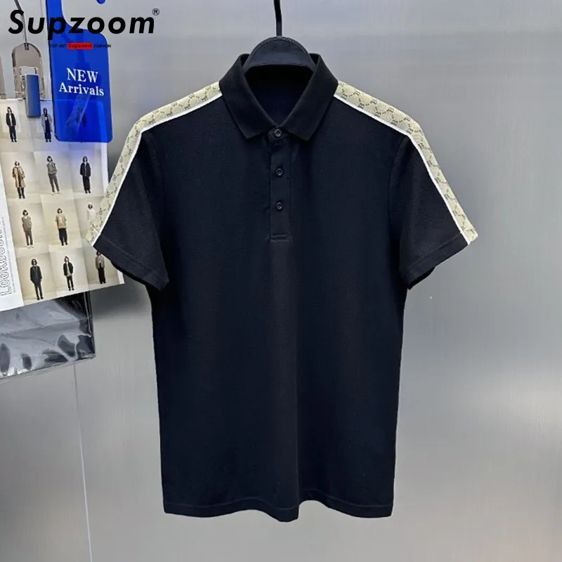 Supzoom 2023 New Arrival Brand Clothing Top Fashion Short Knitted Casual Summer Leisure Cotton Polo T Shirt Men