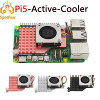 Raspberry Pi 5 Pi5  Active Cooler Fan Metal Radiator Heatsink Pure-Copper/Aluminum-Silver/Aluminum-Black