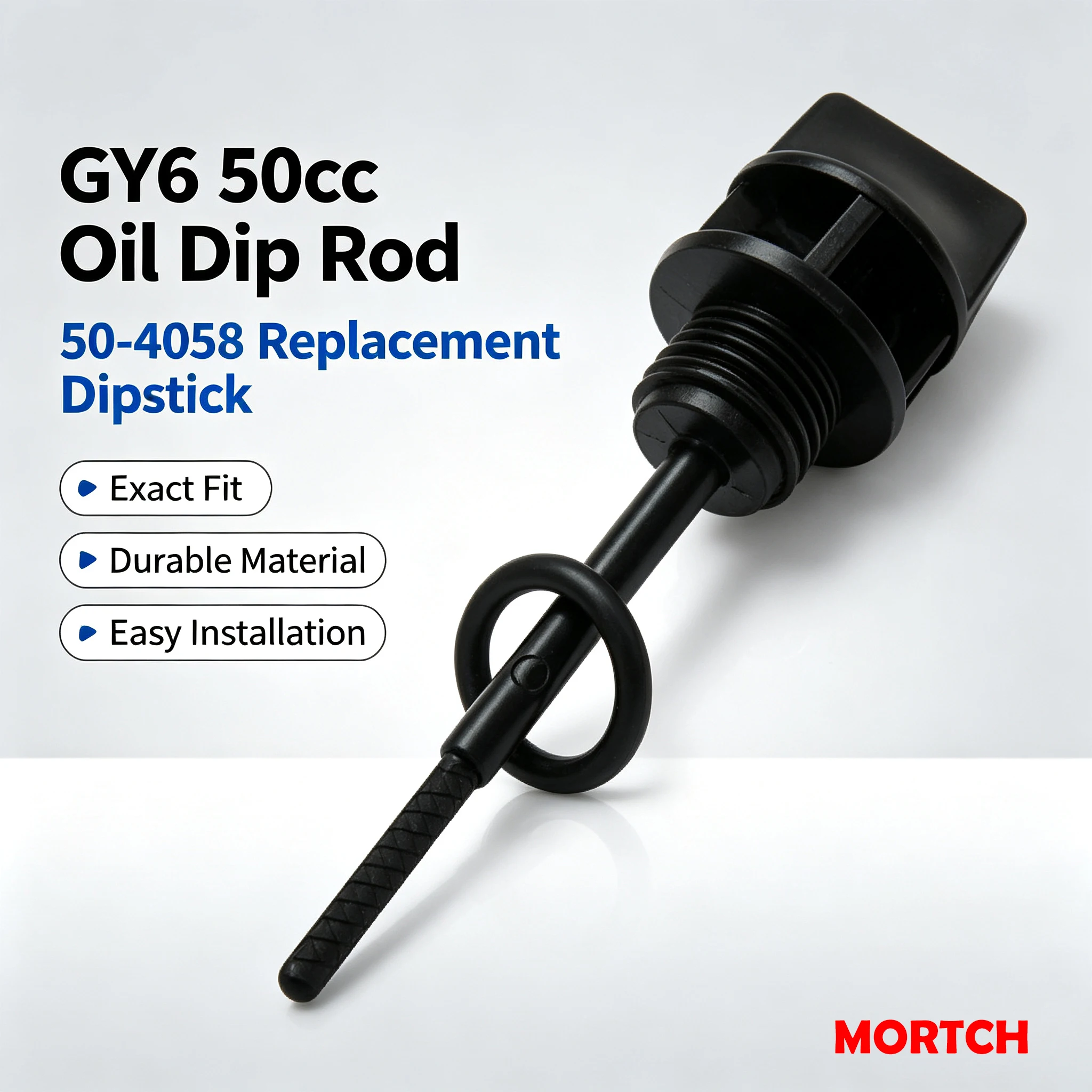 MORTCH Ölstandsmessstab Ölprüfstab Ersatzteil für GY6 50cc 139QMB Chinesischen Roller Moped – Detail 1