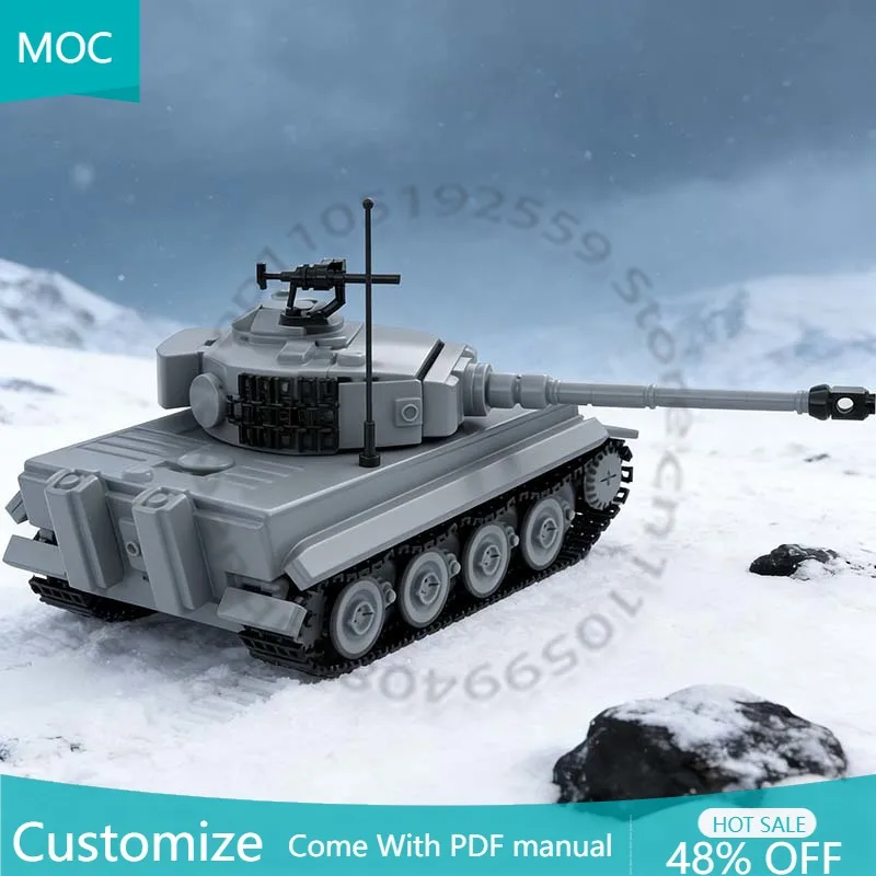 

1035 деталей, серия War Series, немецкий танк Тигр Е, времен Второй мировой войны, V2, MOC, модульный конструктор, креативный дизайн, DIY, игрушка для сборки, подарок для детей